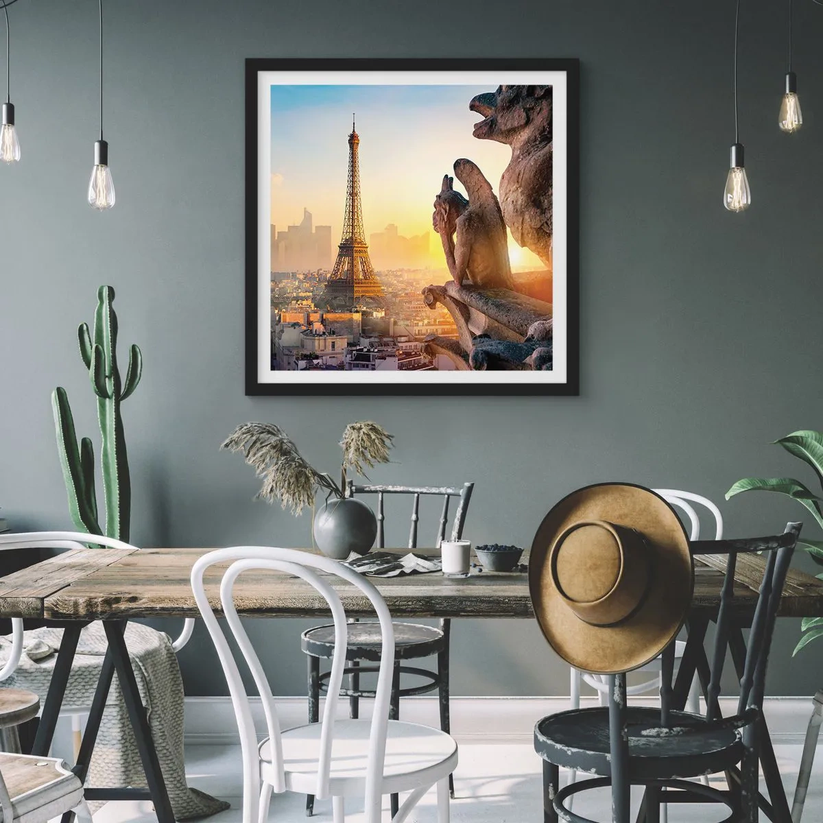 Plakat i sort ramme - Meget har ændret sig... - 40x40 cm