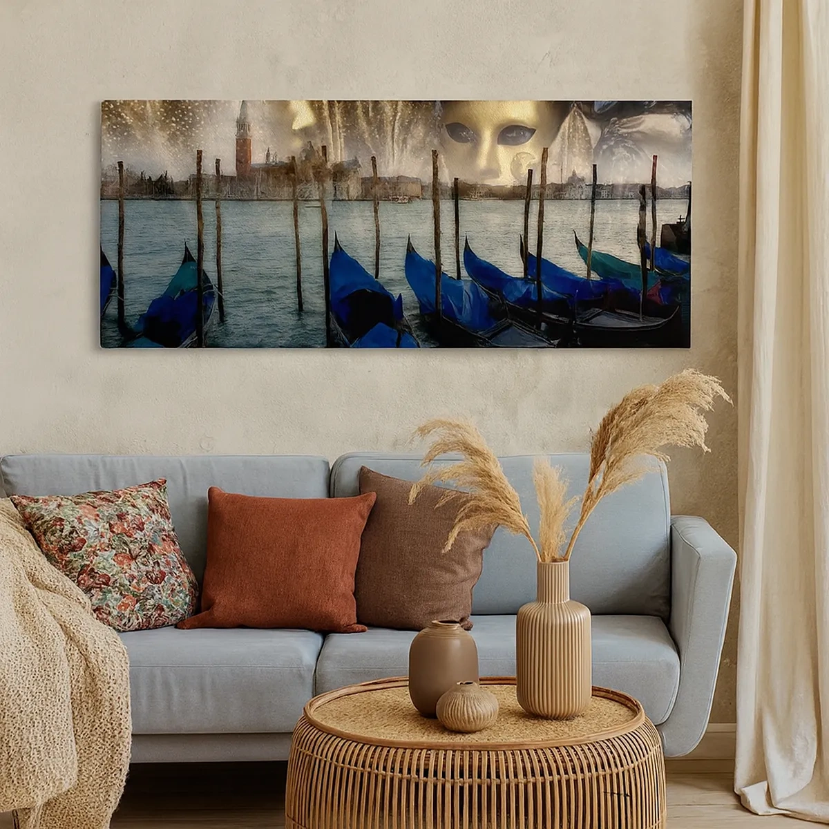 Lærredstryk - Billede på lærred - Tid til at starte karneval - 30x30 cm