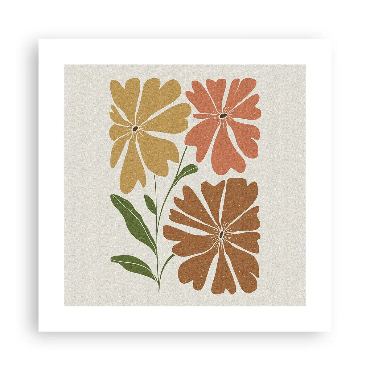 Plakat - Natur og geometri - 40x40 cm