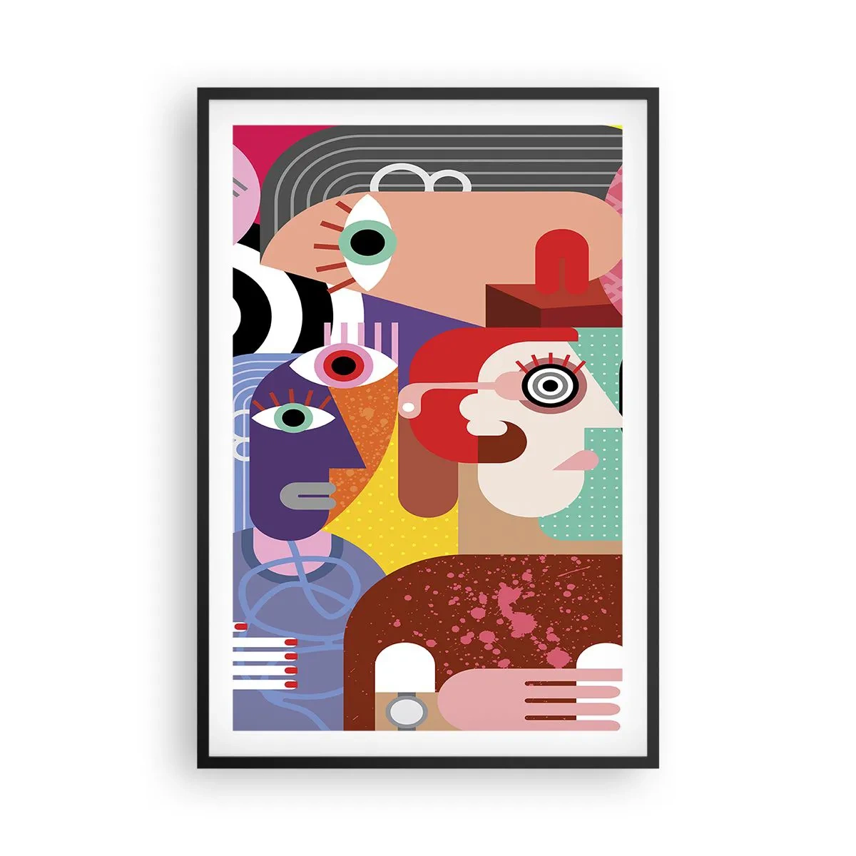 Plakat i sort ramme - Vi fra hr. Picasso - 61x91 cm