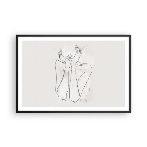 Plakat i sort ramme - En drømmende stund - 91x61 cm