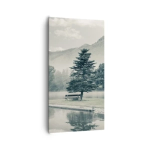 Lærredstryk - Billede på lærred - Søen sover stadig - 65x120 cm