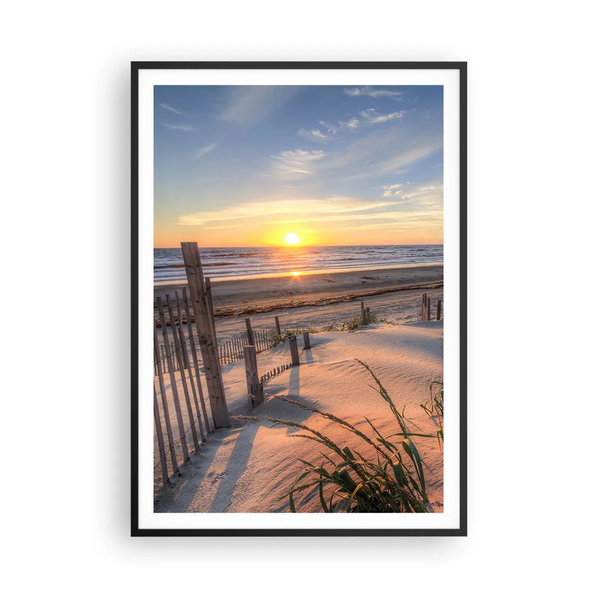 Plakat i sort ramme - Vindens blænding og skygge - 70x100 cm