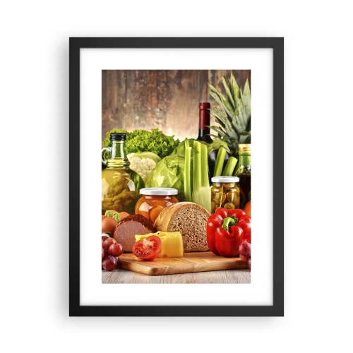 Plakat i sort ramme - Røget, ristet, marineret - 30x40 cm