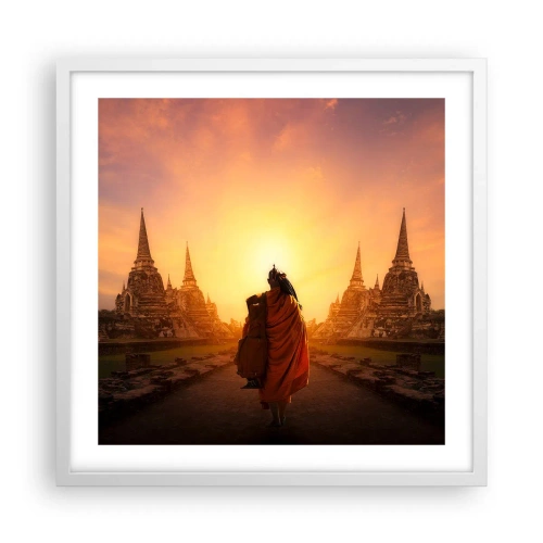 Plakat i hvid ramme - I fred for evigt - 50x50 cm