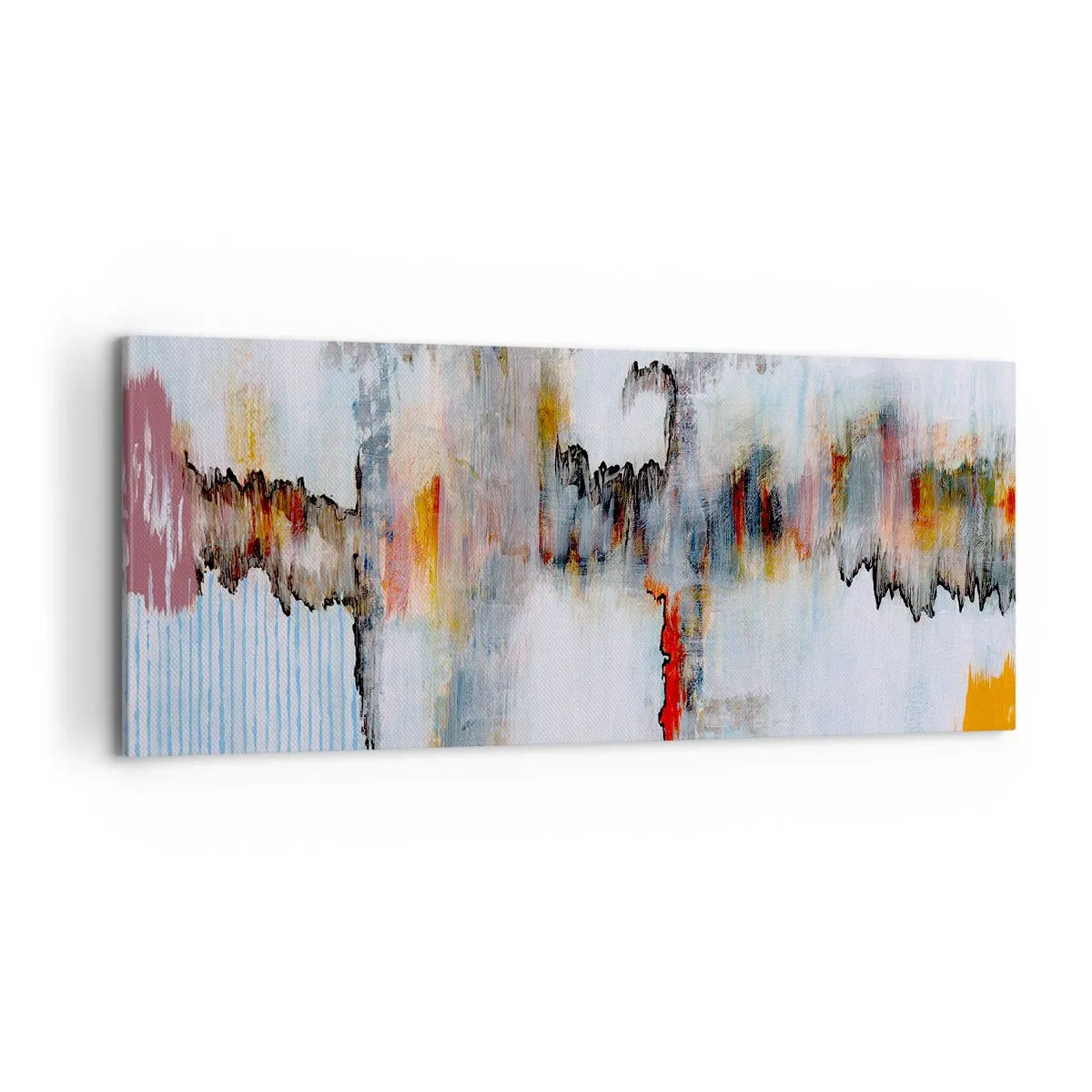 Lærredstryk - Billede på lærred - En pind på vandet - 120x50 cm