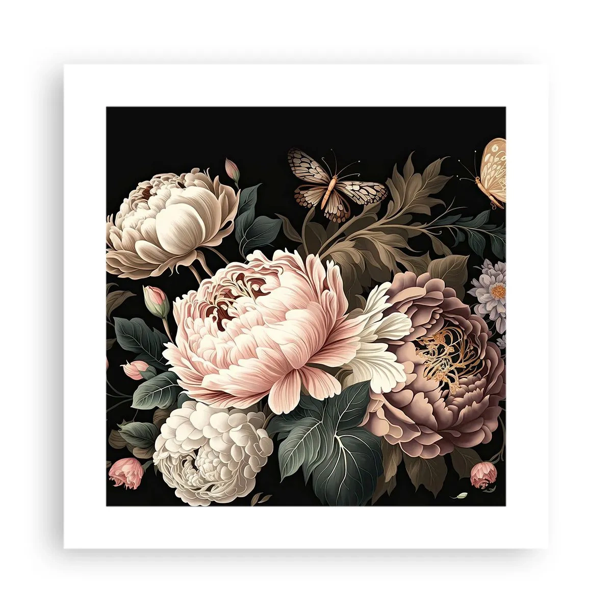 Plakat - I barok stil - 40x40 cm