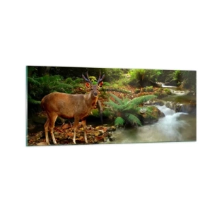 Billede på glas - Velkommen til min verden - 100x40 cm