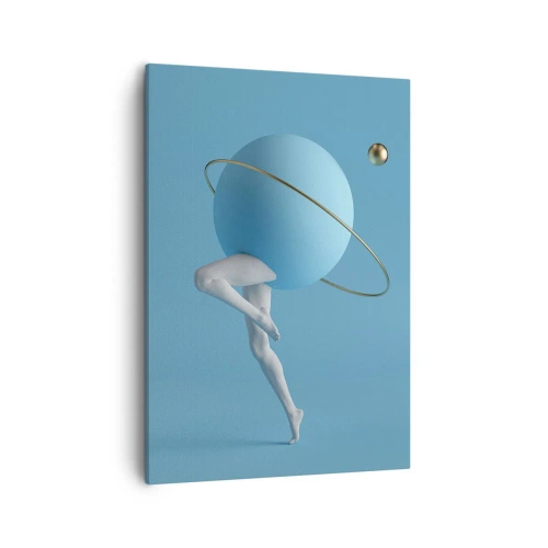 Lærredstryk - Billede på lærred - Og planeterne går amok - 50x70 cm
