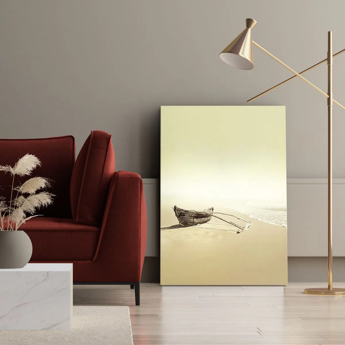 Lærredstryk - Billede på lærred - Et minde om Sydhavet - 45x80 cm