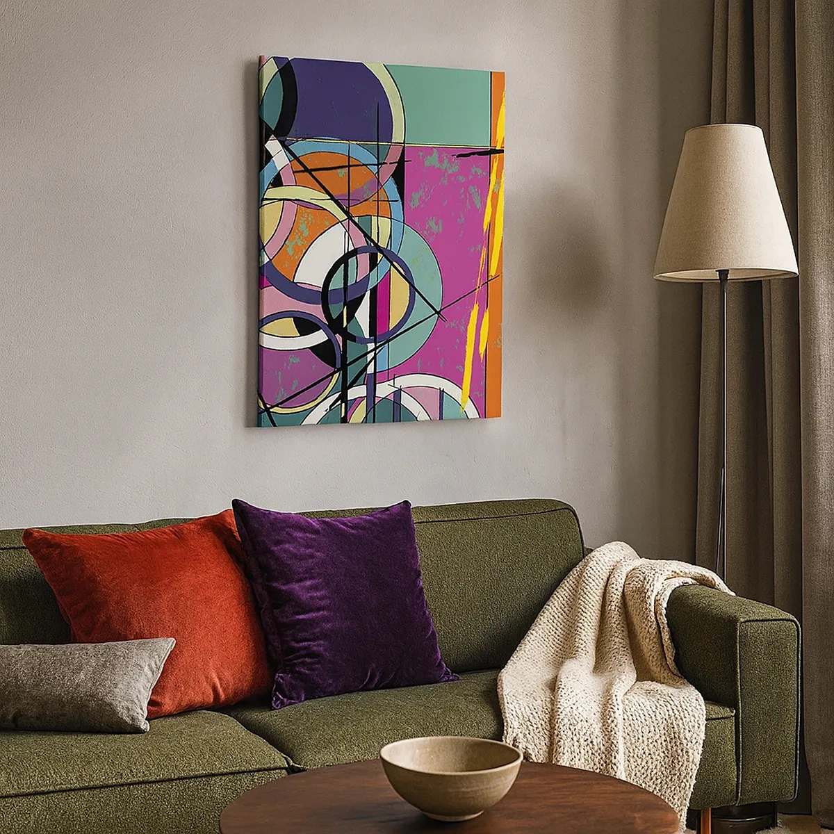 Lærredstryk - Billede på lærred - Hjul for hjul - 50x70 cm