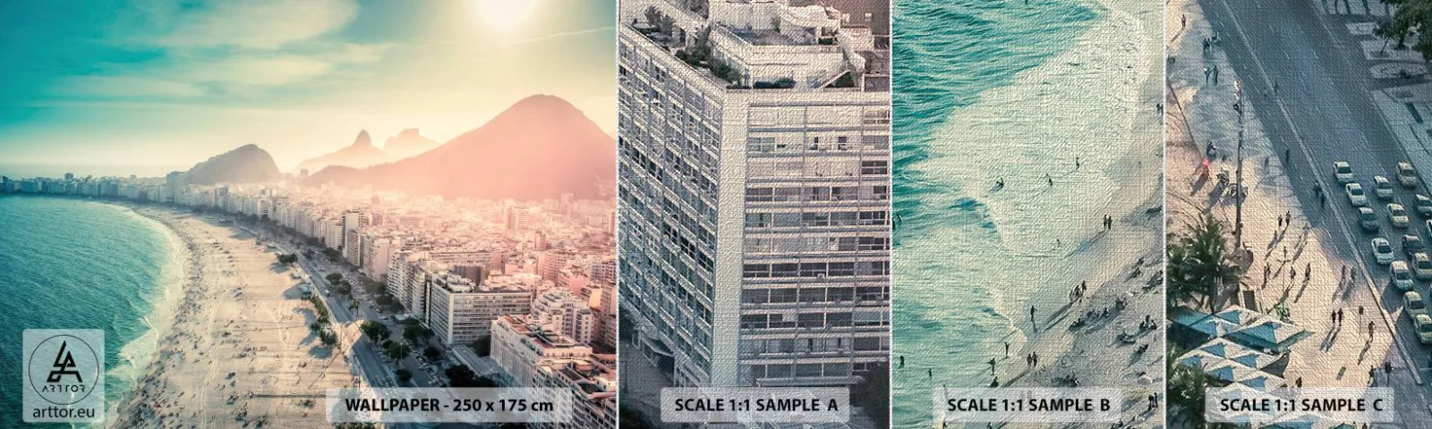 Prøve Fototapet Premium Canvas - Evig ferie i Rio - Kyst, Rio de Janeiro, Strand - 100x30 cm