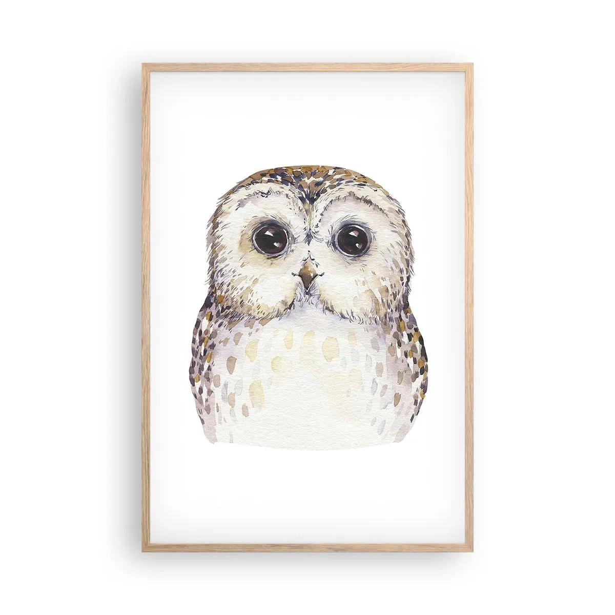 Plakat i ramme af lyst egetræ - Se mig i øjnene - 61x91 cm