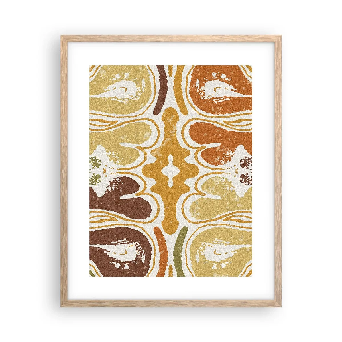 Plakat i ramme af lyst egetræ - Sentimental abstraktion - 40x50 cm