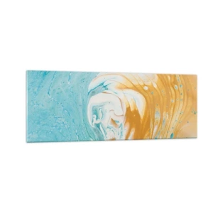 Billede på glas - Pastel hvirvel - 140x50 cm