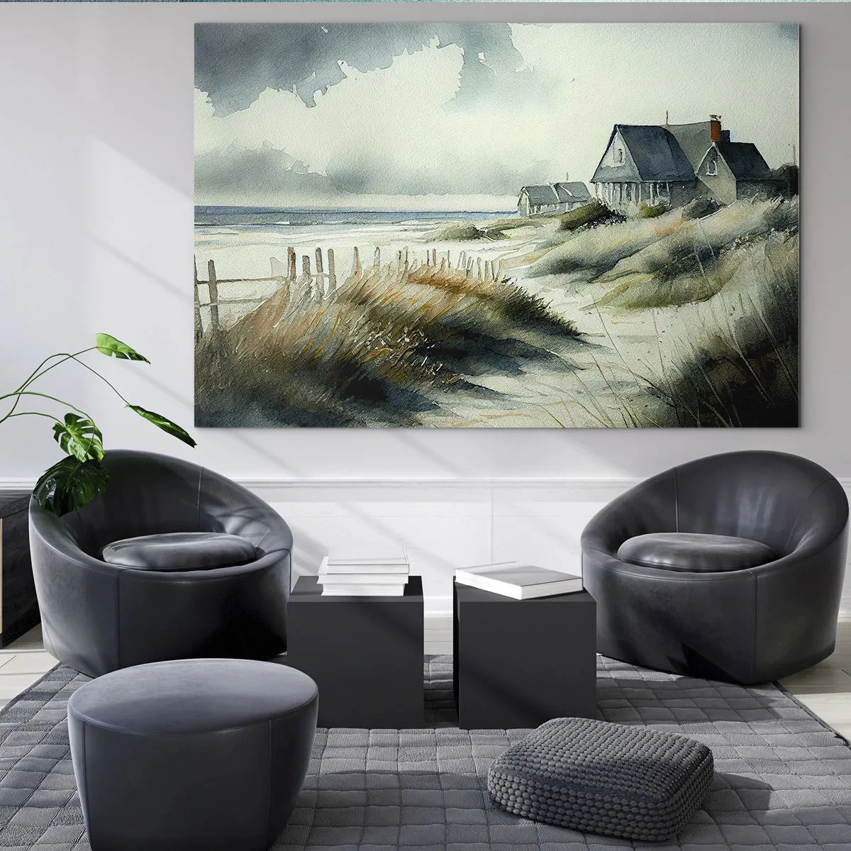 Billede på glas - Væk fra trængsel og travlhed - 120x80 cm
