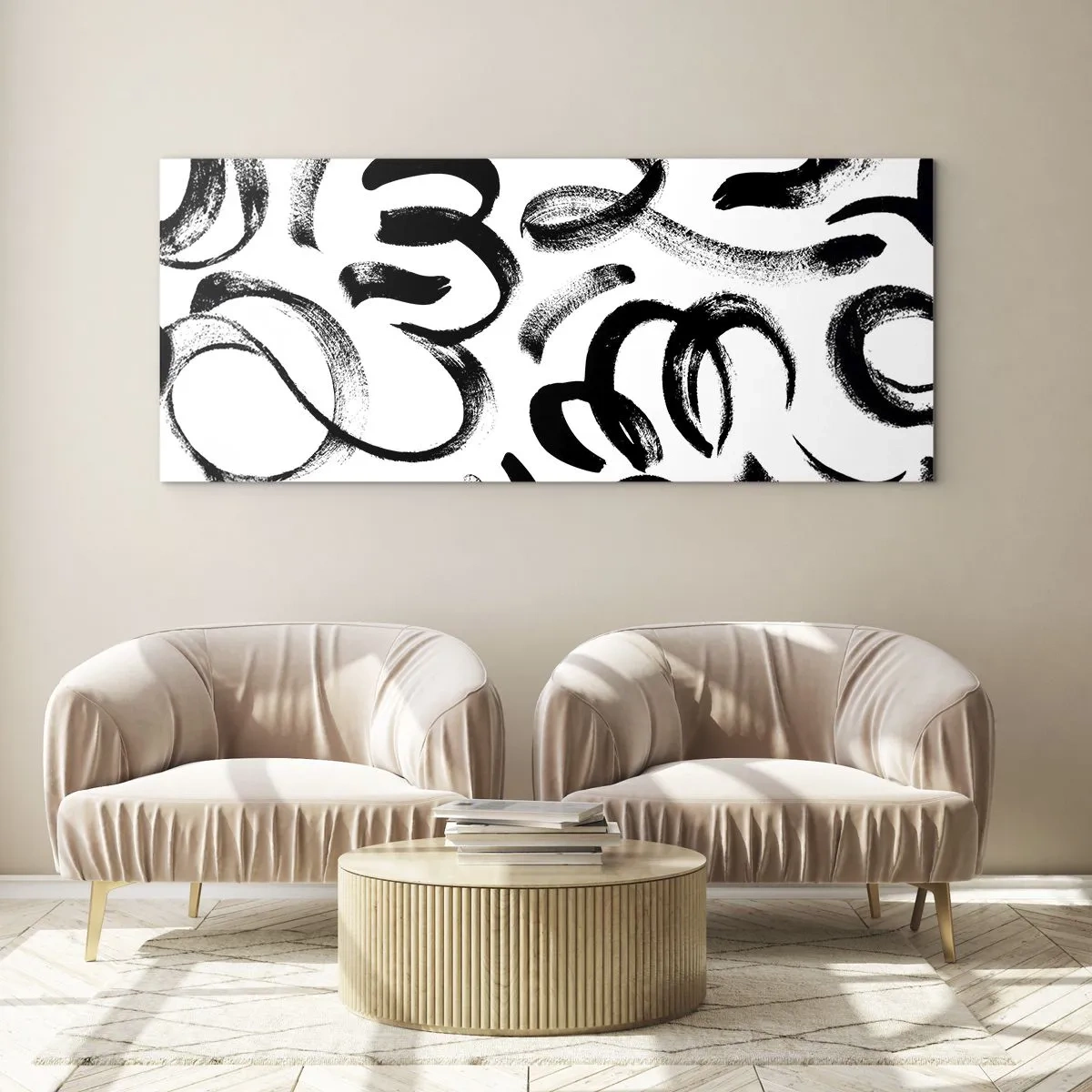 Billede på glas - I sort og hvidt - 100x40 cm