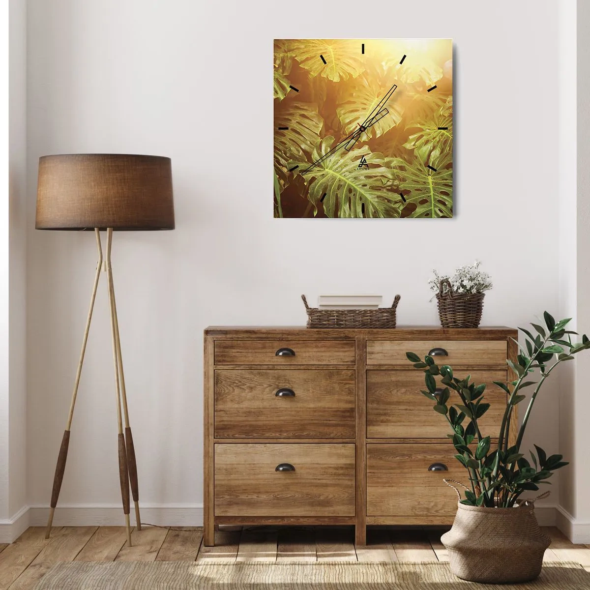 Vægur, Uret - Træd ind i det grønne... - 40x40 cm