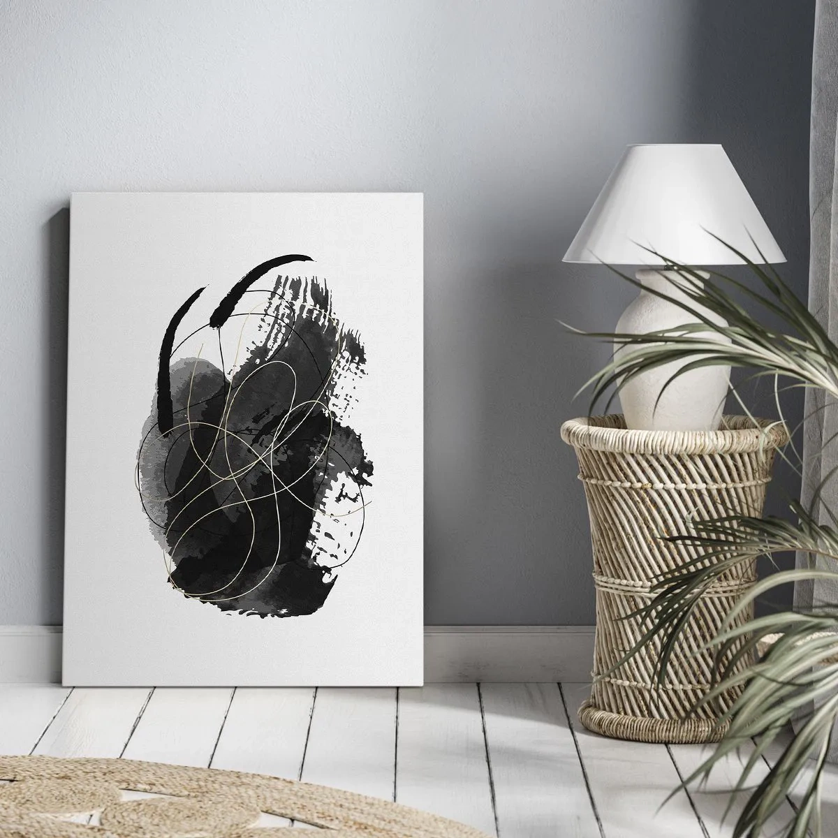 Lærredstryk - Billede på lærred - Kom frem fra det sorte - 50x70 cm