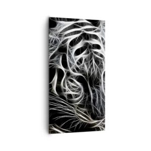 Lærredstryk - Billede på lærred - En undersøgelse af kattens lethed - 65x120 cm