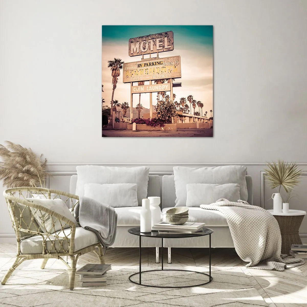 Billede på glas - Her er tiden standset - 60x60 cm