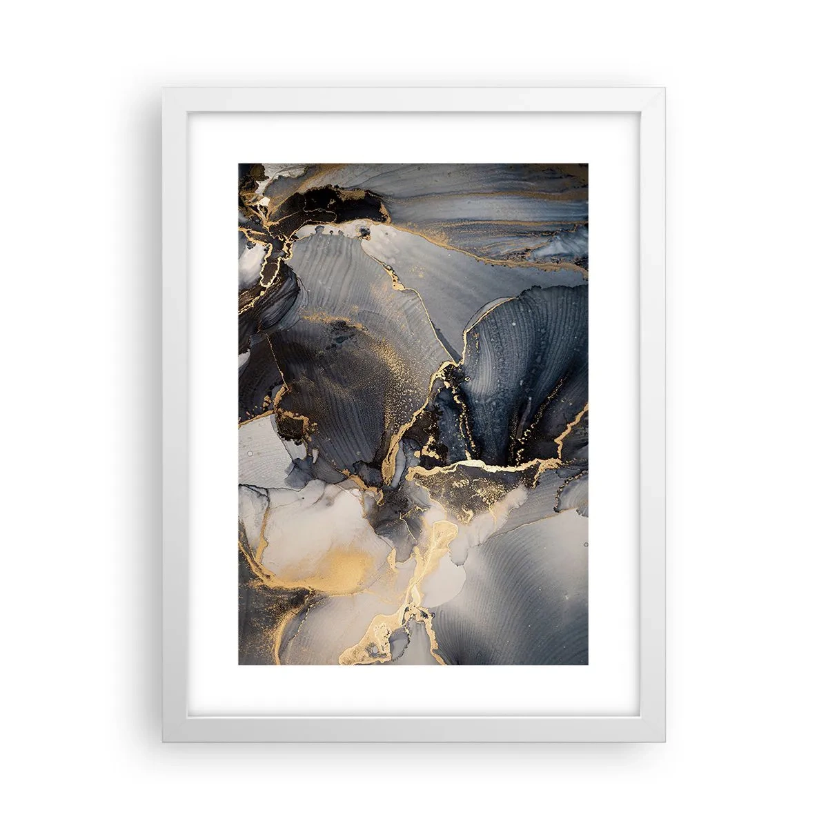 Plakat i hvid ramme - Livet af sten - 30x40 cm