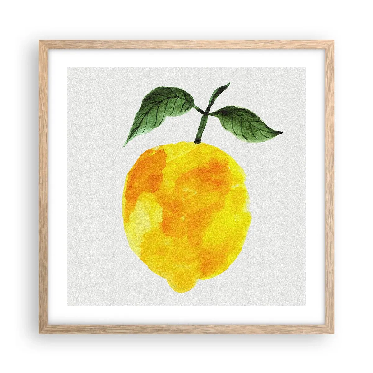 Plakat i ramme af lyst egetræ - Hvordan man kender smagen af solen - 50x50 cm