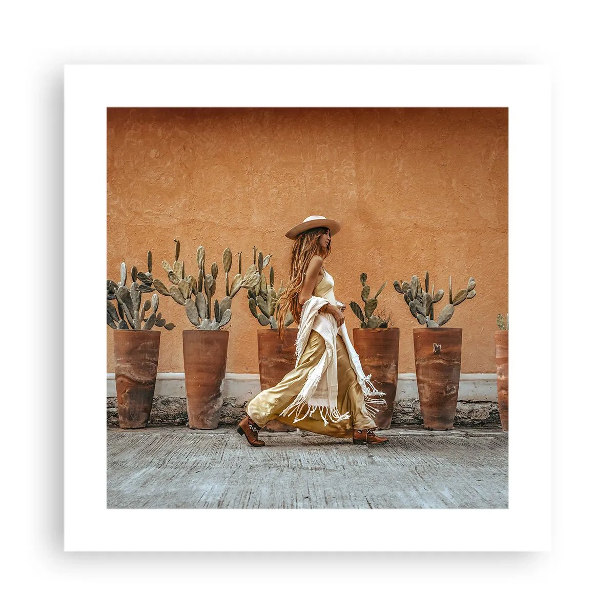 Plakat - I en hippieagtig stil - 40x40 cm