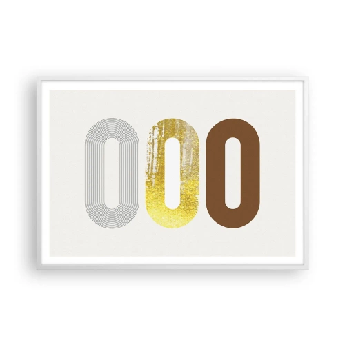 Plakat i hvid ramme - Åhhh! - 100x70 cm
