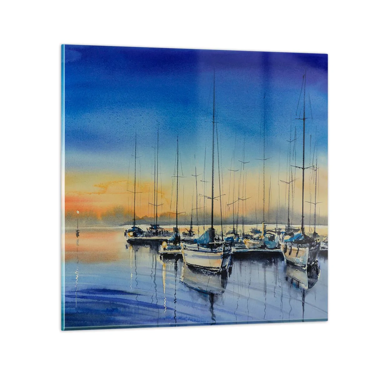 Billede på glas - Slutningen på en god dag - 40x40 cm