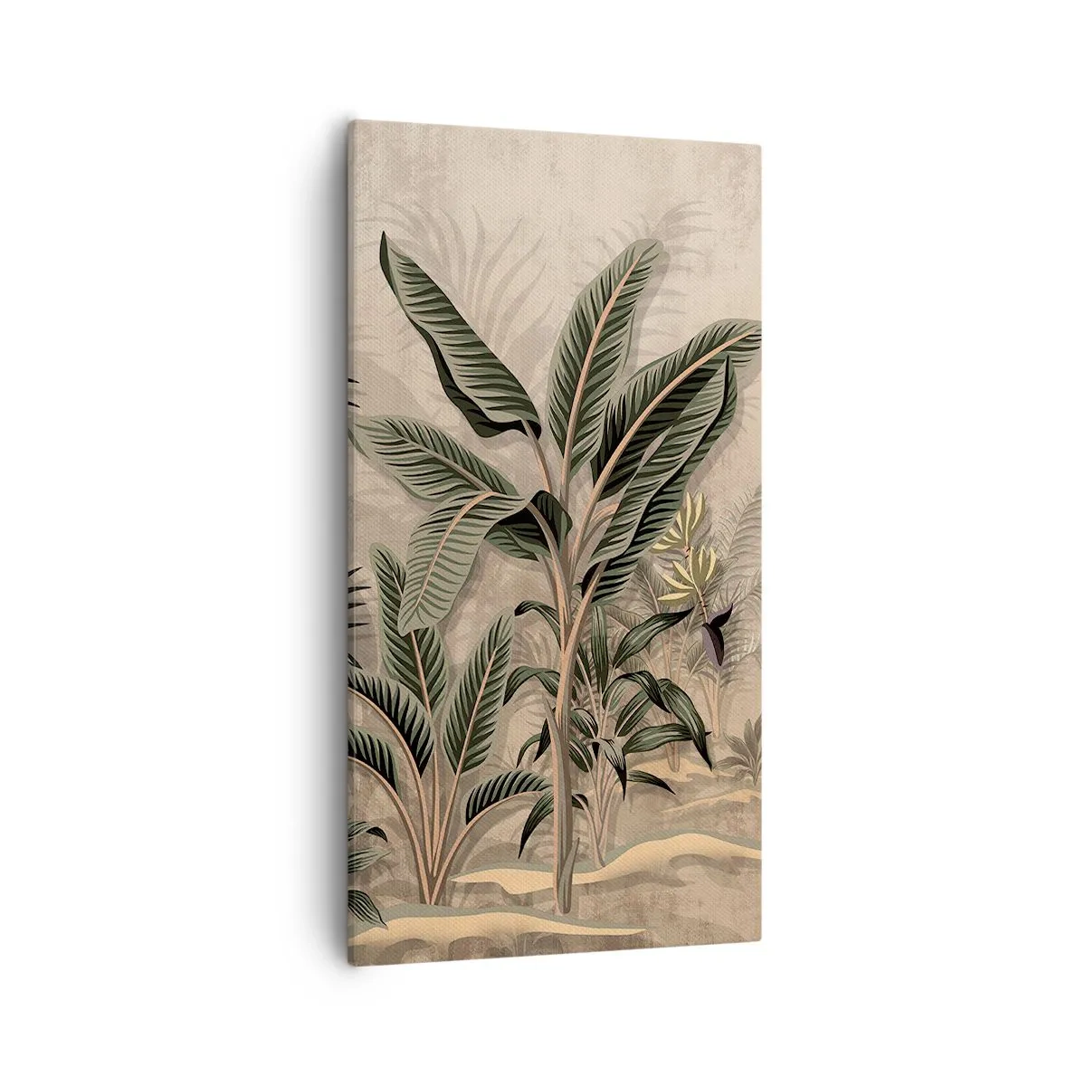 Lærredstryk - Billede på lærred - Gravering i kolonistil - 55x100 cm