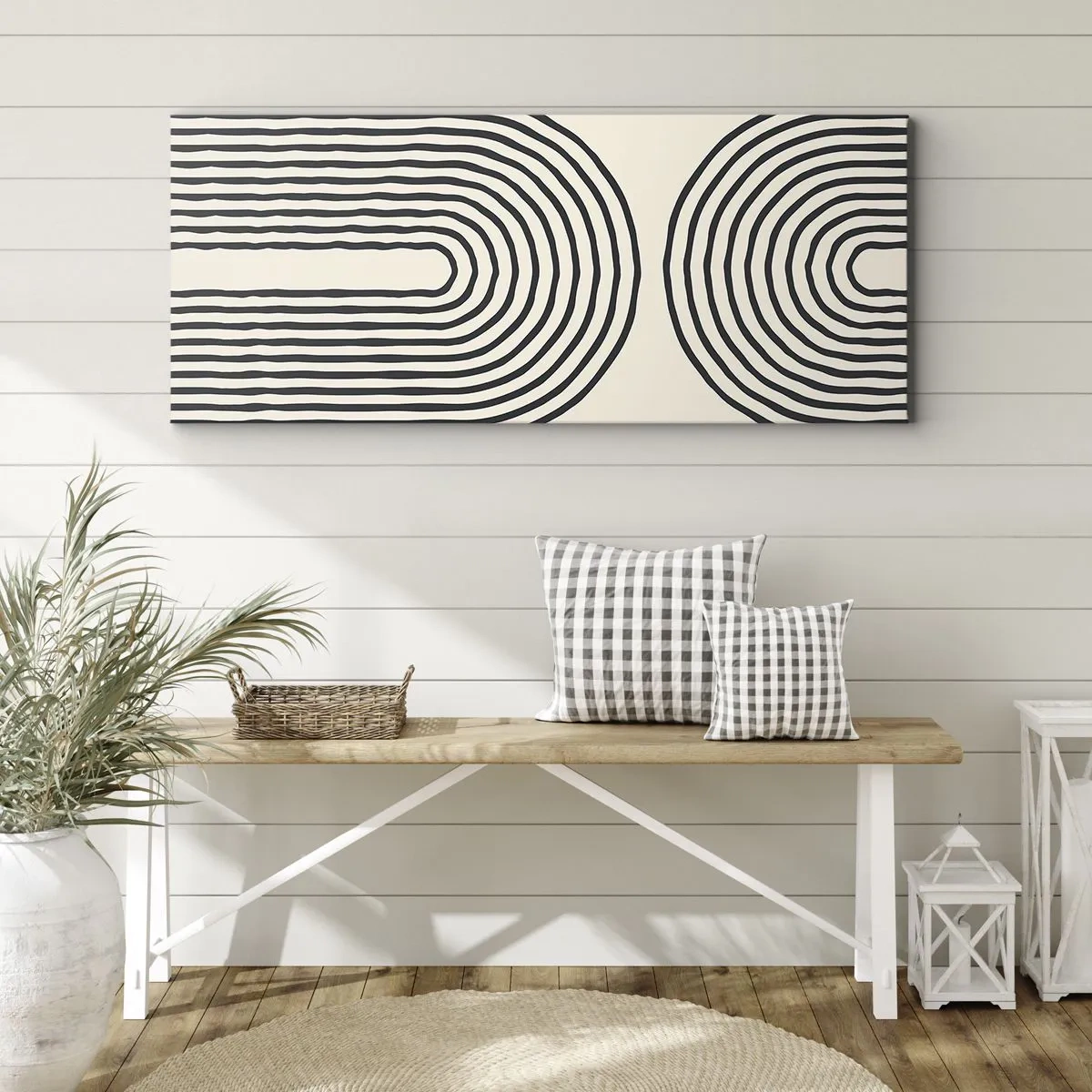 Lærredstryk - Billede på lærred - Kommer snart... - 120x50 cm