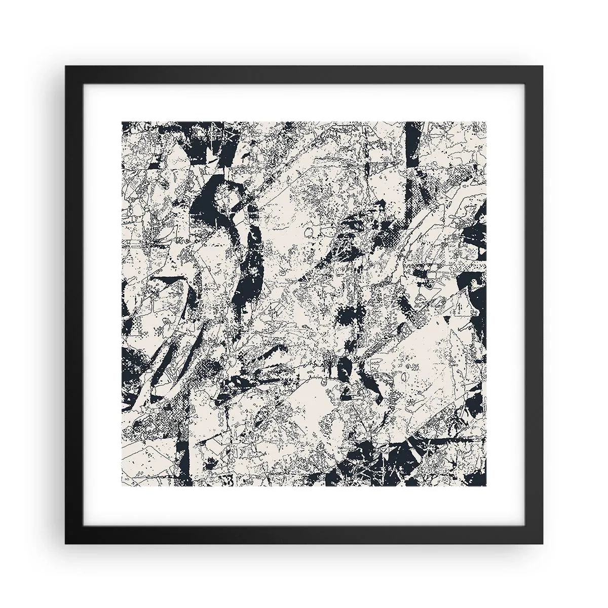 Plakat i sort ramme - Modsætningernes gennemtrængning - 40x40 cm