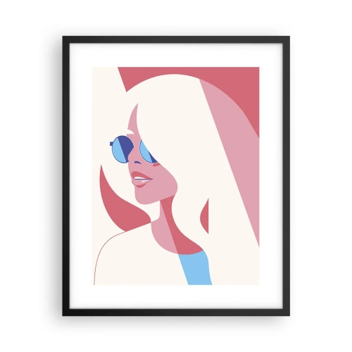 Plakat i sort ramme - Det var en blondine... - 40x50 cm