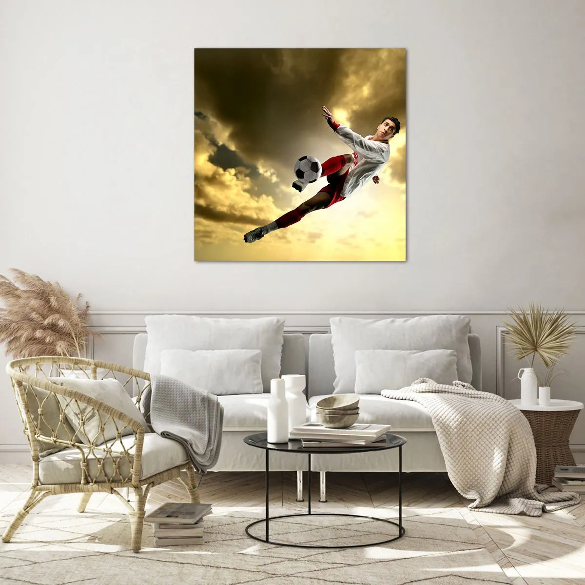Billede på glas - Fodboldhimlen - 50x50 cm