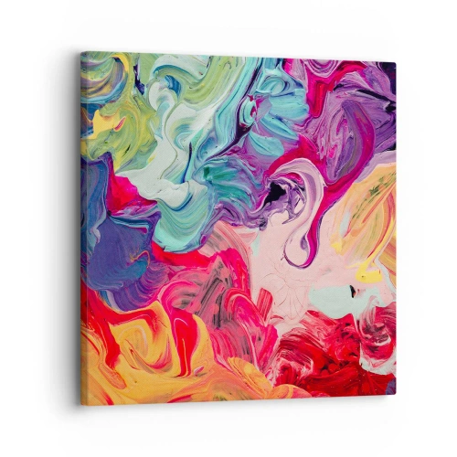 Lærredstryk - Billede på lærred - Farvernes fødsel - 30x30 cm