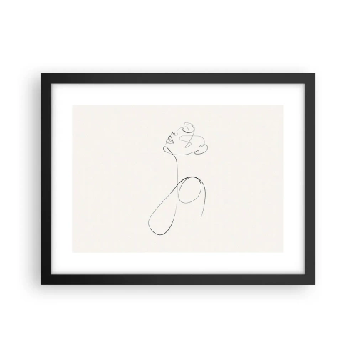 Plakat i sort ramme - Sløjfet i drømme - 40x30 cm