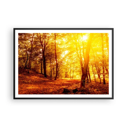 Plakat i sort ramme - Til den gyldne lysning - 100x70 cm