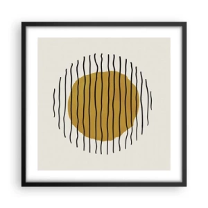 Plakat i sort ramme - Abstraktion, der skælver af varme - 50x50 cm