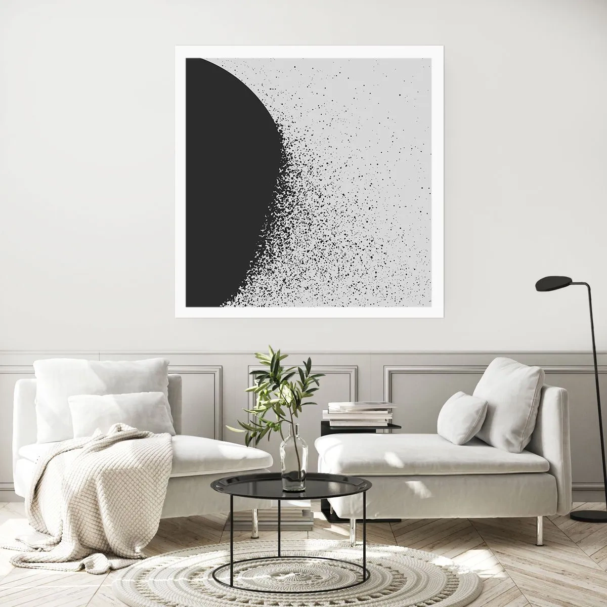 Plakat - Partikelbevægelse - 50x50 cm