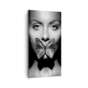 Lærredstryk - Billede på lærred - Sommerfuglekys - 65x120 cm