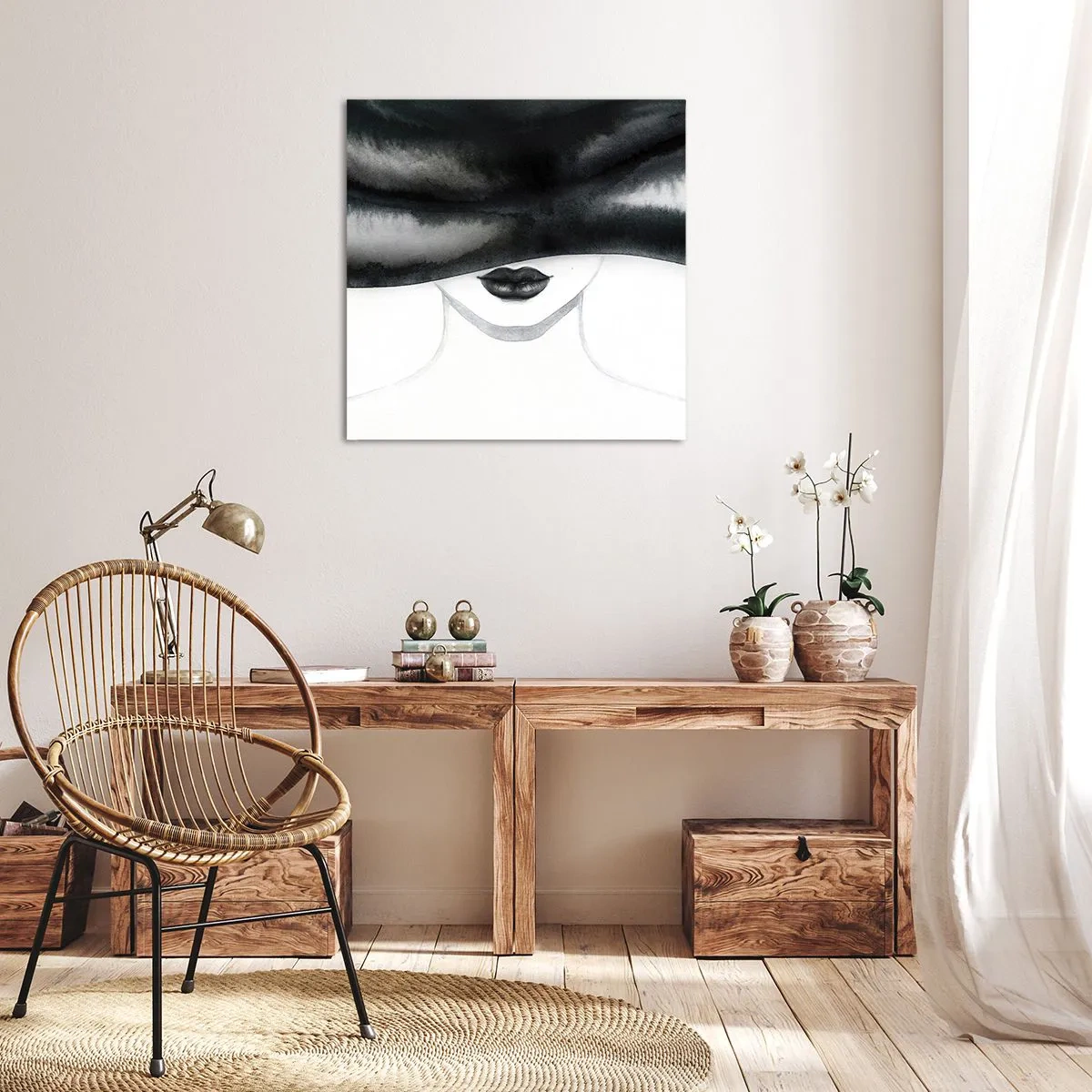 Lærredstryk - Billede på lærred - Et sensuelt mysterium - 30x30 cm