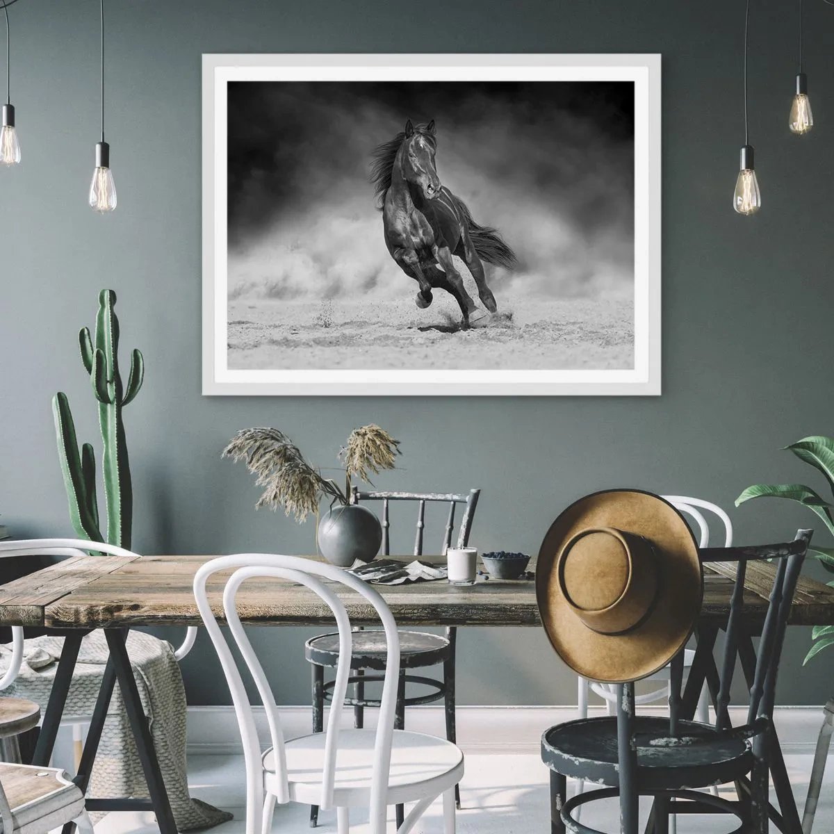 Plakat i hvid ramme - Værdig til emiren selv - 50x40 cm