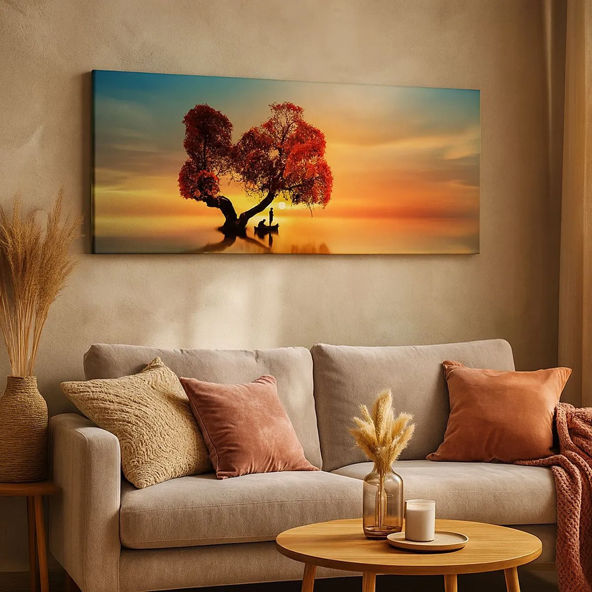 Lærredstryk - Billede på lærred - Fjern og tavs verdensløshed - 100x40 cm