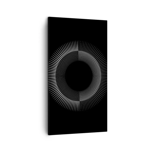Lærredstryk - Billede på lærred - Sort sol - 45x80 cm