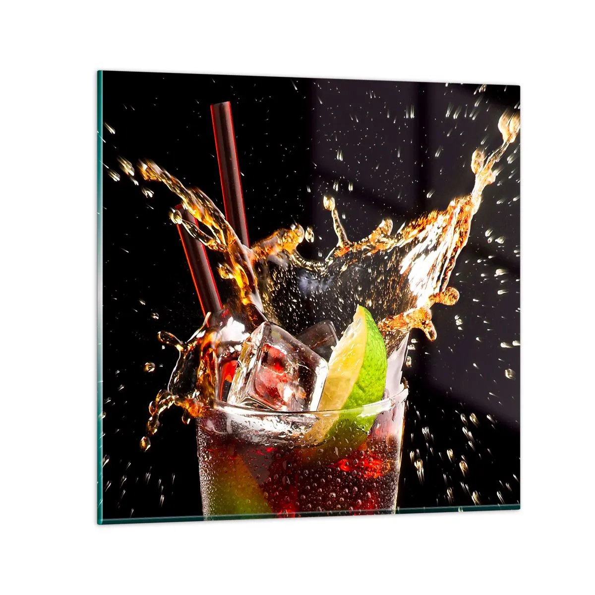 Billede på glas - Glæde og farveenergi - 60x60 cm