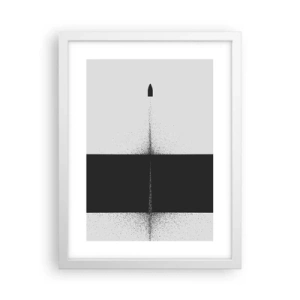 Plakat i hvid ramme - Lige til sagen - 30x40 cm