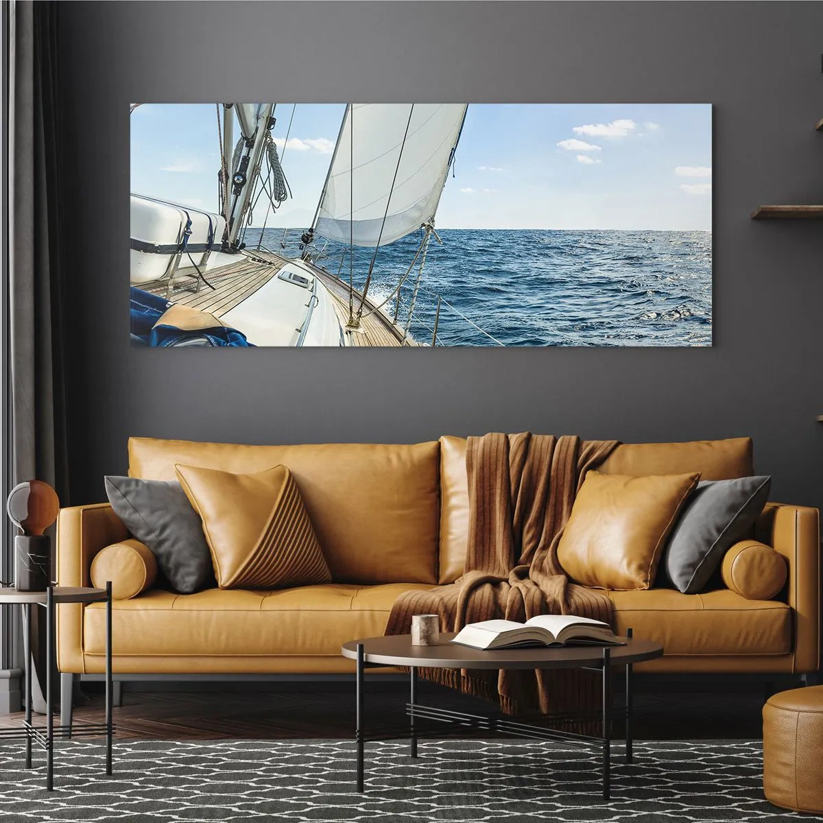 Billede på glas - Ahoj , eventyr - 100x40 cm
