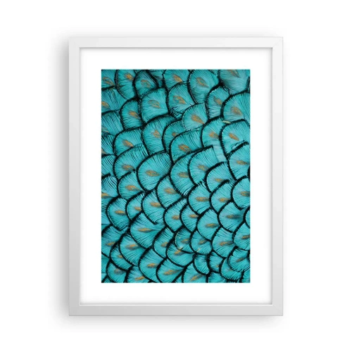 Plakat i hvid ramme - Den store fjer-galla - 30x40 cm