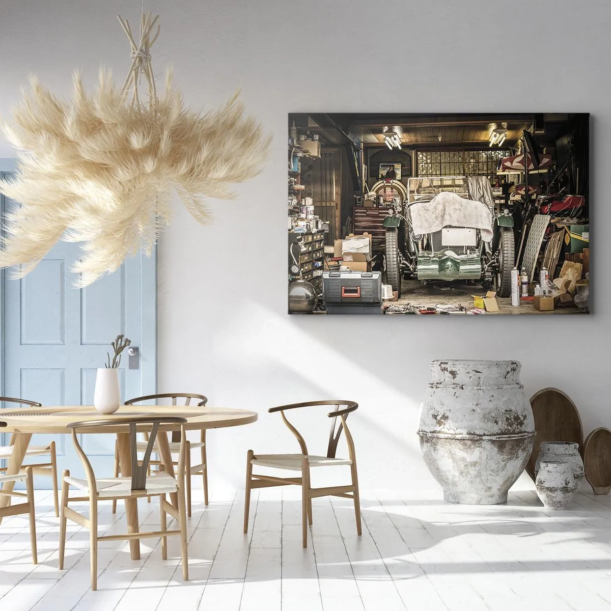 Lærredstryk - Billede på lærred - Tilbage til fortiden - 100x70 cm